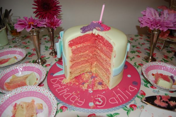 Rainbow flower cake recipe