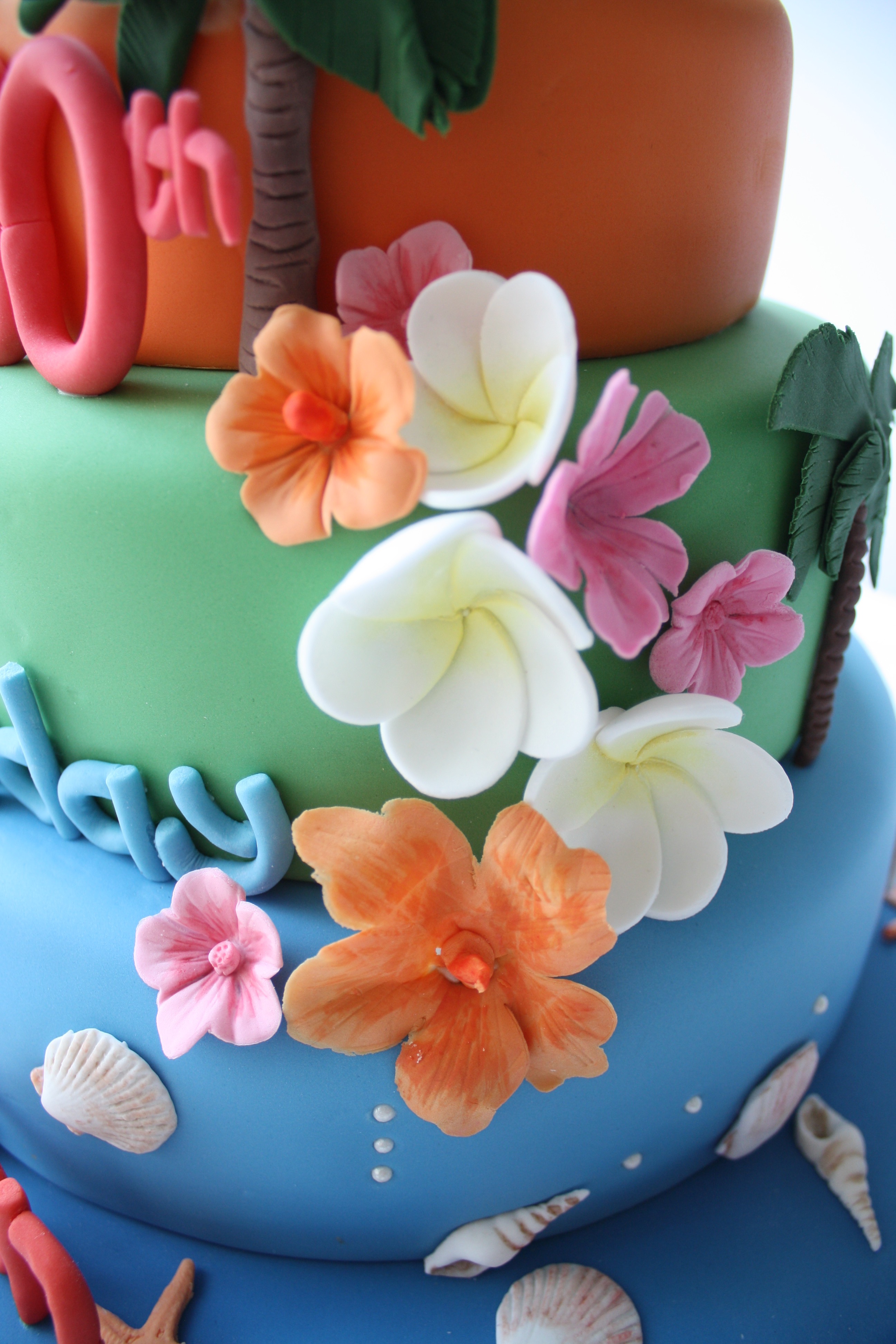 80th Hawaiian birthday cake 